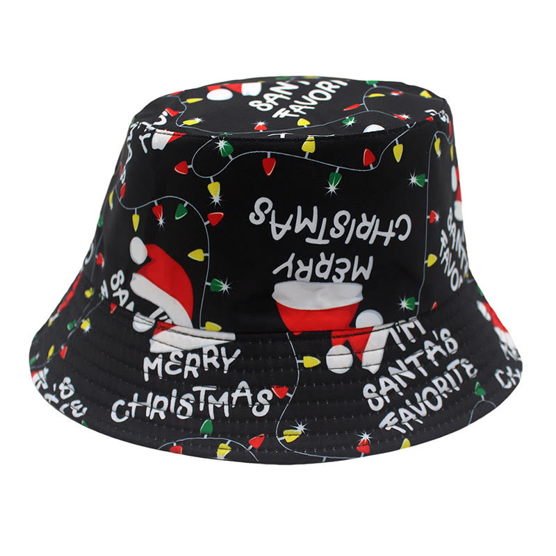 Plus Size Christmas Elements Bucket Hat - Xmas Hat - One Size - image 4