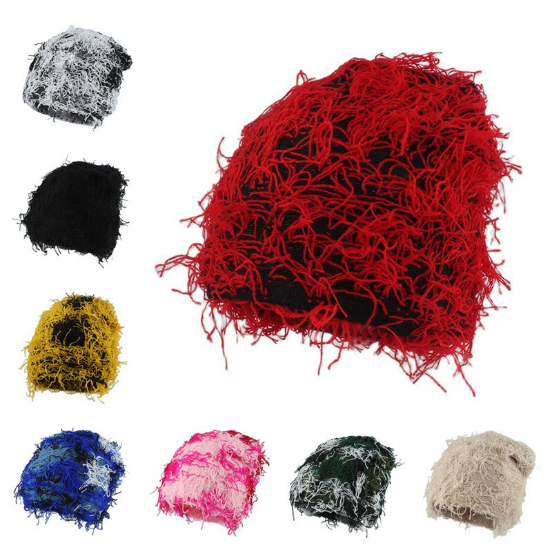 Plus Size Unisex Knitted Fuzzy Beanie - image 0
