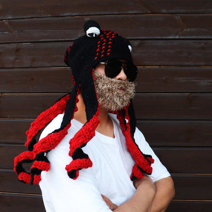 Plus Size Colorful Octopus Tentacle Beanie - image 0
