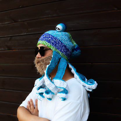 Plus Size Colorful Octopus Tentacle Beanie - image 7