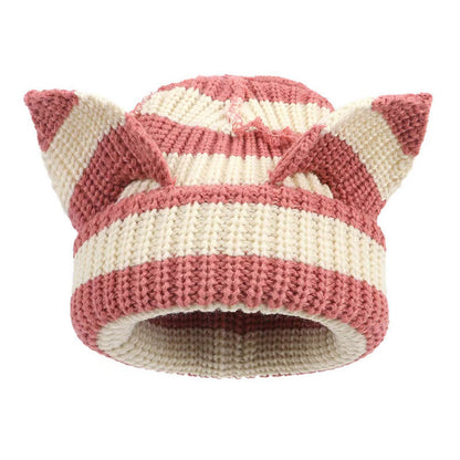 Plus Size Cute Cat Ears Funny Beanie