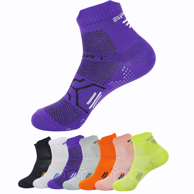 Candy Color Quarter Compression Socks(7 Pairs) - Multicolor - EU37-40(US4-7) - image 0