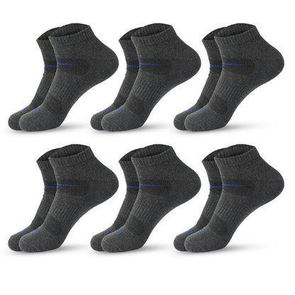Cycling Quarter Compression Socks(6 Pairs) - Dark Grey - EU39-45(US6-11) - image 6