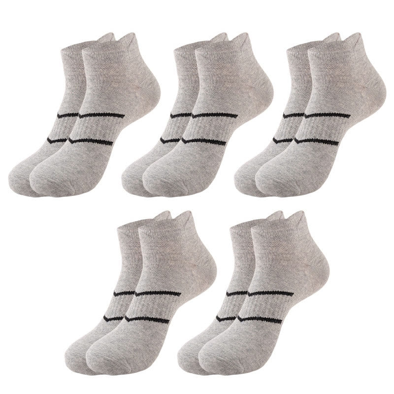 Two Bars Quarter Compression Socks(10 Pairs) - Grey - EU39-45(US6-11) - image 13
