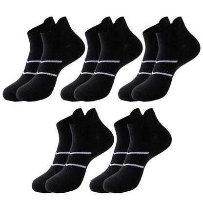 Two Bars Quarter Compression Socks(10 Pairs) - Black - EU39-45(US6-11) - image 14