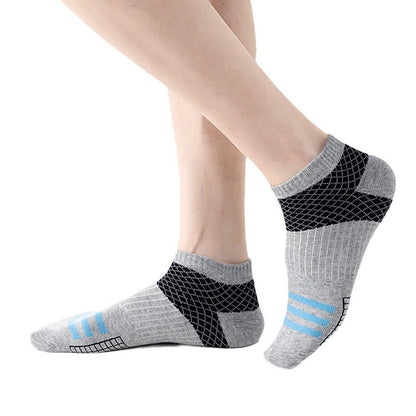 Grid Stripes Ankle Compression Socks(10 Pairs) - image 2