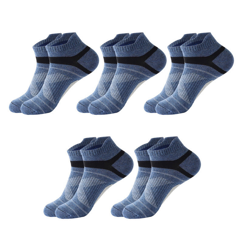 Fashion Design Ankle Compression Socks(10 Pairs) - Blue - EU39-45(US6-11) - image 7
