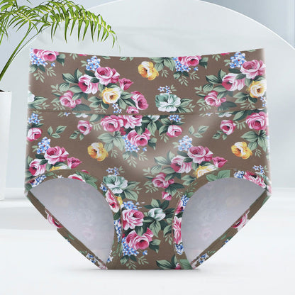 Soft Floral Panty(5 Packs) - Khaki - 6XL - image 11