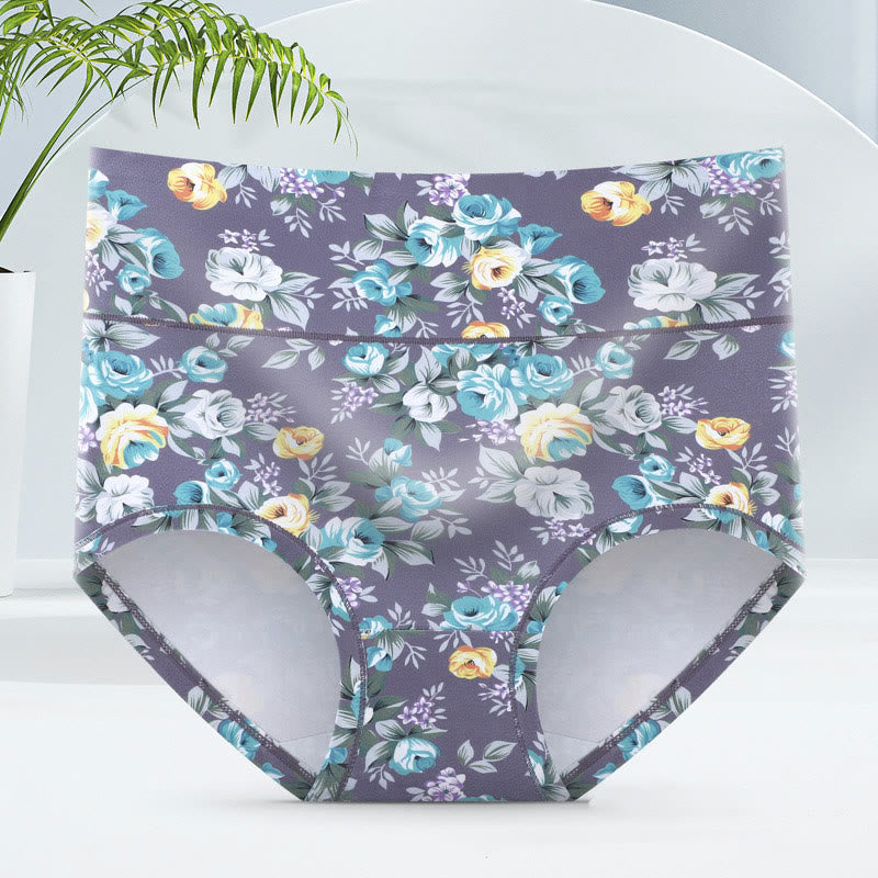 Soft Floral Panty(5 Packs) - Purple - 6XL - image 9