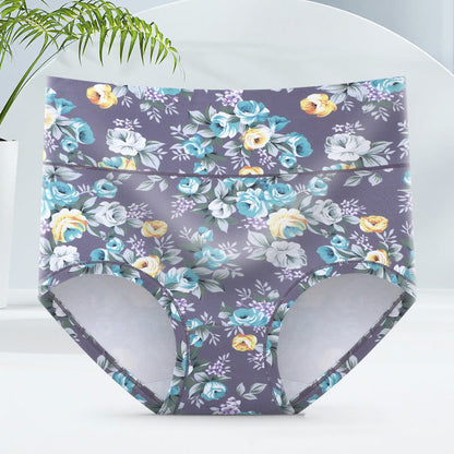 Soft Floral Panty(5 Packs) - Purple - 6XL - image 9