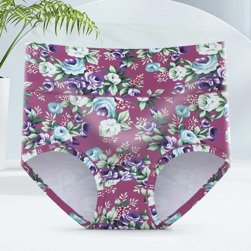 Soft Floral Panty(5 Packs) - Rose - 6XL - image 14