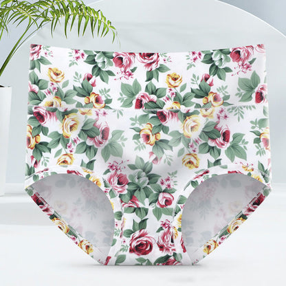 Soft Floral Panty(5 Packs) - White - 6XL - image 15