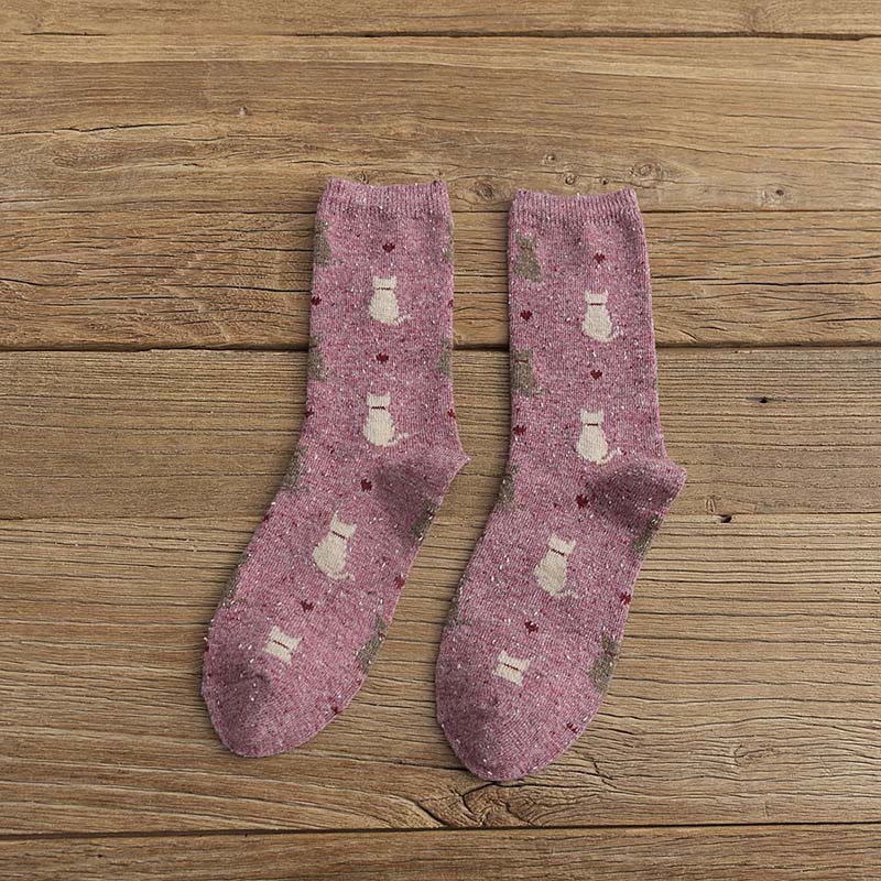 Striped Color Block Quarter Socks(4 Pairs) - Rose - EU36-40(US3-7) - image 12