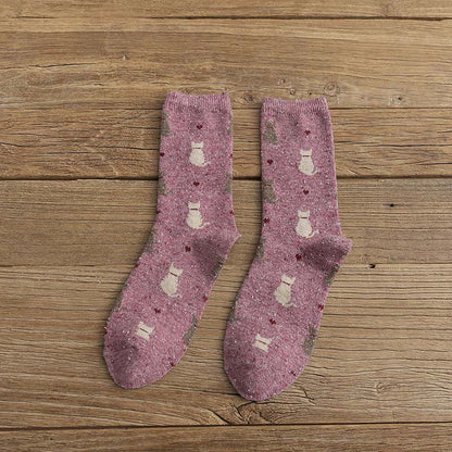 Striped Color Block Quarter Socks(4 Pairs) - Rose - EU36-40(US3-7) - image 12