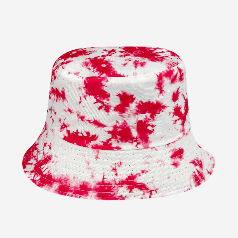 Plus Size Red Tie Dye Bucket Hat - A - One Size - image 0