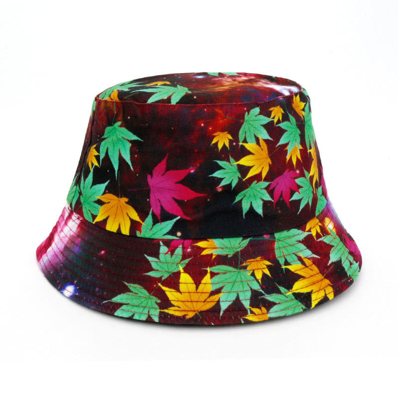 Plus Size Leaves Tie Dye Bucket Hat