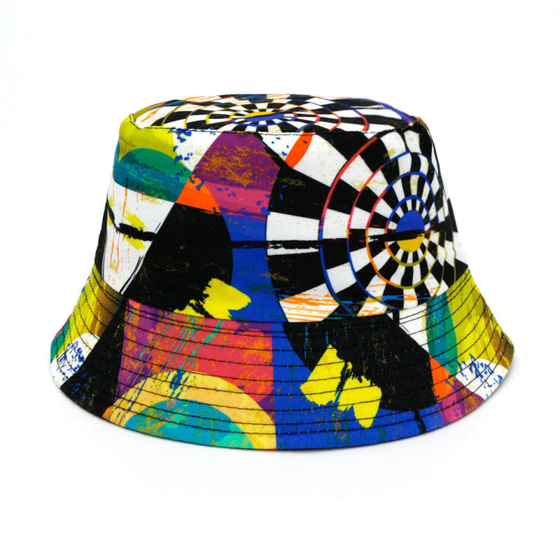 Plus Size Leaves Tie Dye Bucket Hat