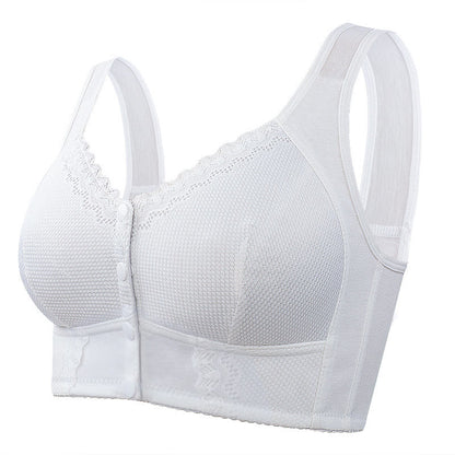 Lace Vest Style Wireless Bra - White - 58 - F - image 5