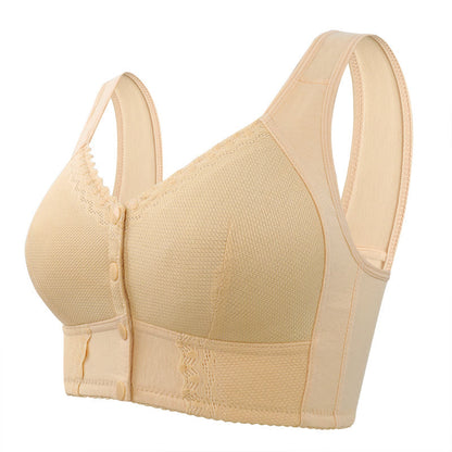 Lace Solid Color Wireless Bra - Nude - 58 - F - image 4