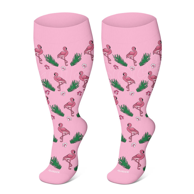 Plus Size Panda Swan Compression Socks