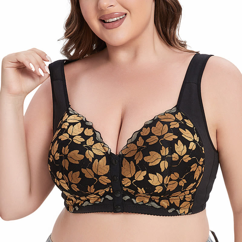 Lace Front Buckle Wireless Bra - image 0