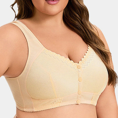 Lace Solid Color Wireless Bra - image 2