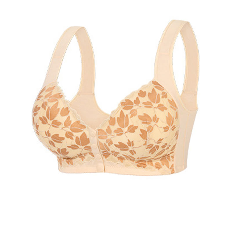 Lace Flower Wireless Bra - Nude - 52 - G - image 2