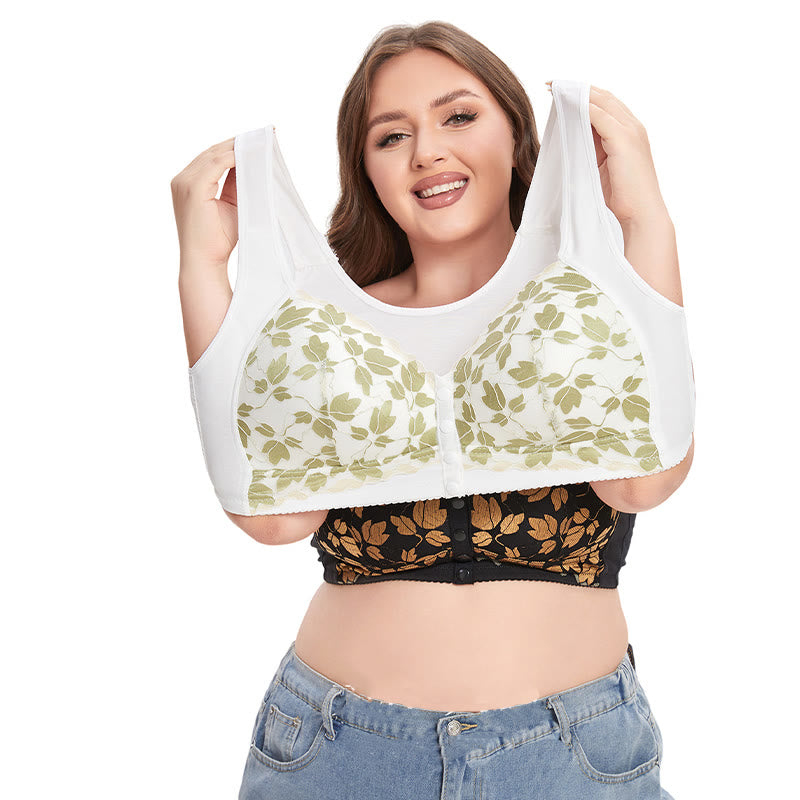 Green Flower Wireless Bra - image 2
