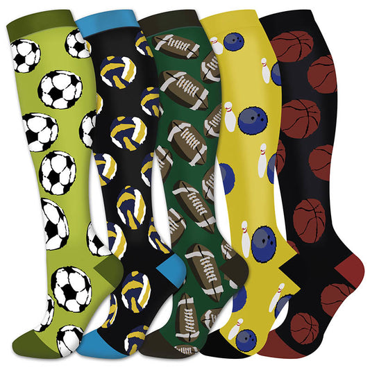 Sports Compression Socks(5 Pairs) - Multicolor - S/M - image 0