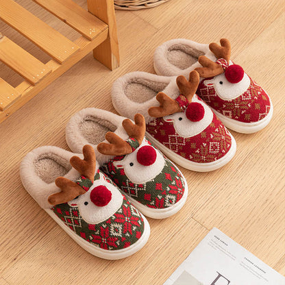 Plus Size Christmas Elk Slippers - image 6