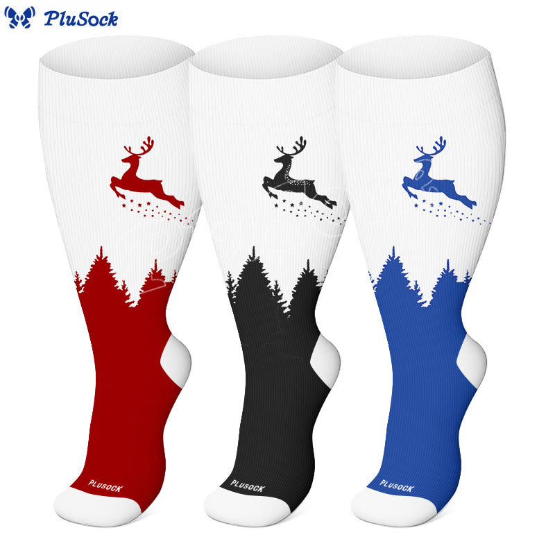 Plus Size Elk Compression Socks - image 2