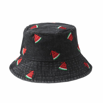 Plus Size Watermelon Bucket Hat - Black - One Size - image 3