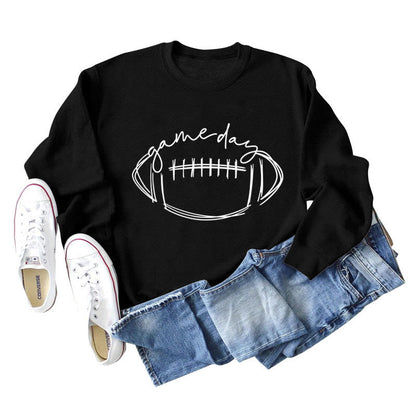 Plus Size White Rugby Print Sweatshirt