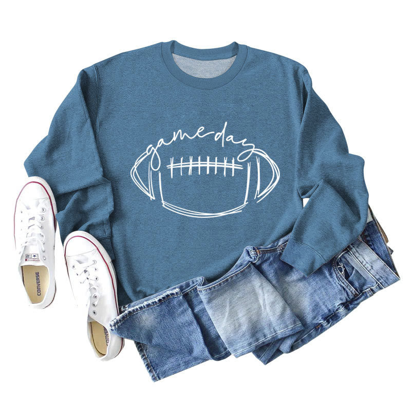 Plus Size White Rugby Print Sweatshirt