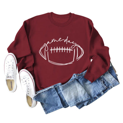 Plus Size White Rugby Print Sweatshirt