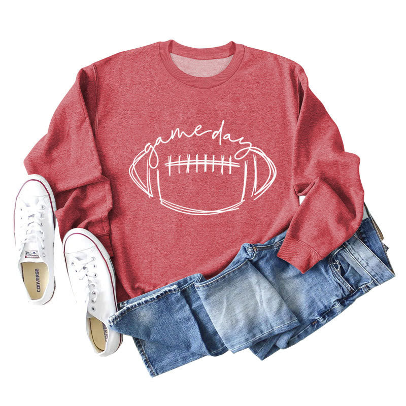 Plus Size White Rugby Print Sweatshirt