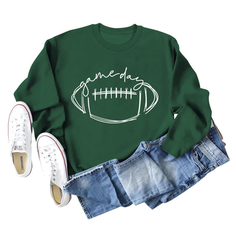 Plus Size White Rugby Print Sweatshirt