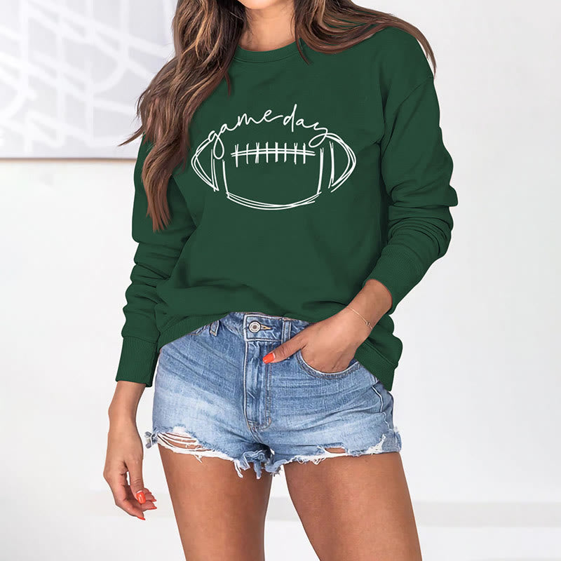 Plus Size White Rugby Print Sweatshirt