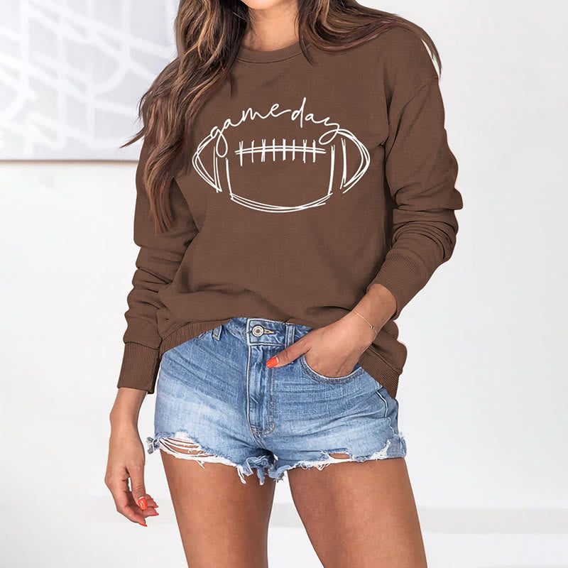 Plus Size White Rugby Print Sweatshirt