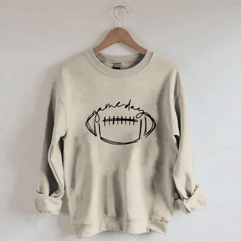 Plus Size Black Game Day Print Sweatshirt - image 0