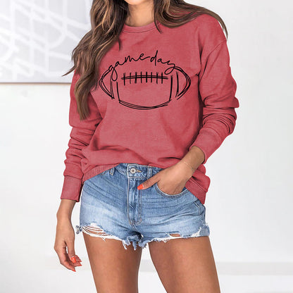 Plus Size Black Game Day Print Sweatshirt - image 17