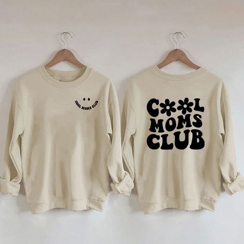 Plus Size Cool Moms Print Sweatshirt