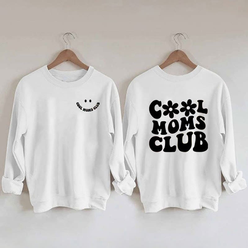Plus Size Cool Moms Print Sweatshirt