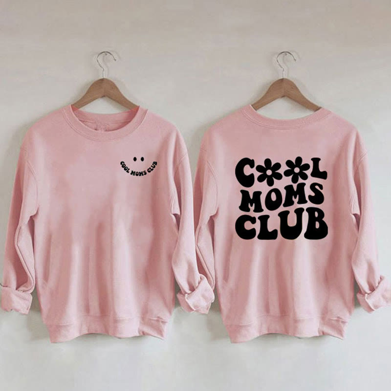 Plus Size Cool Moms Print Sweatshirt - Pink - 3XL - image 1