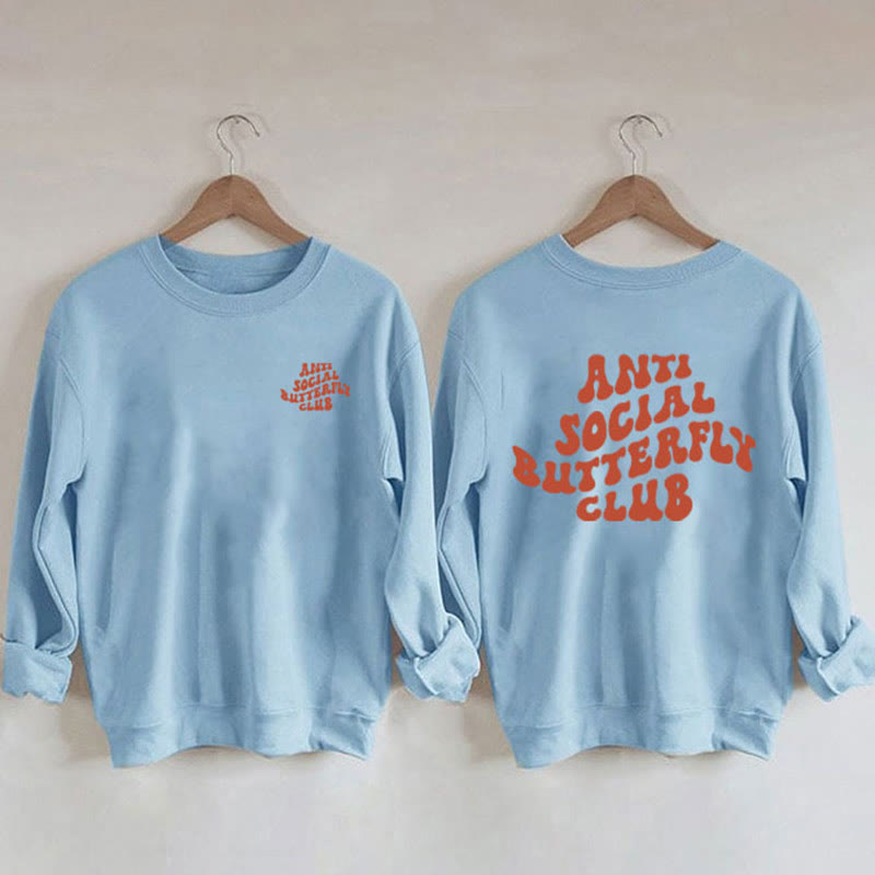 Plus Size Orange Text Sweatshirt - Light Blue - 3XL - image 3