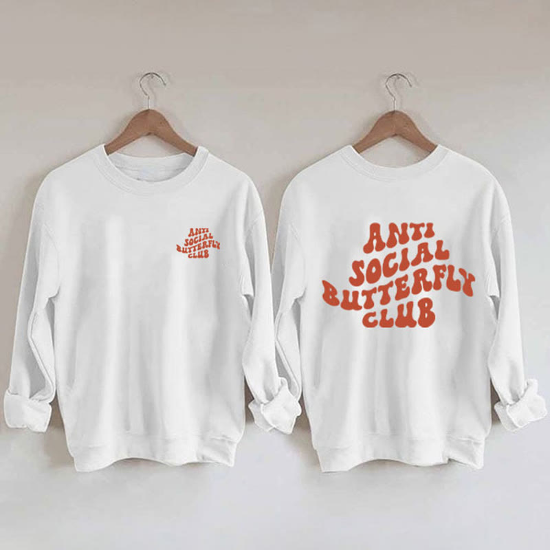Plus Size Orange Text Sweatshirt