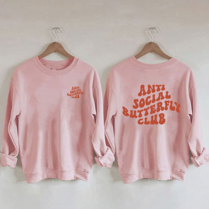 Plus Size Orange Text Sweatshirt