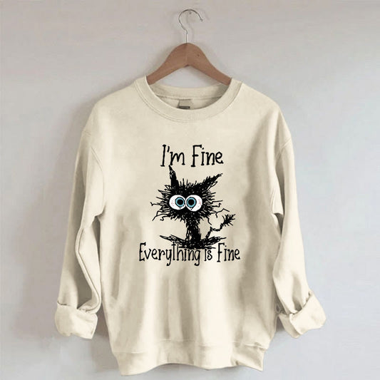 Plus Size Angry Cat Sweatshirt - image 1
