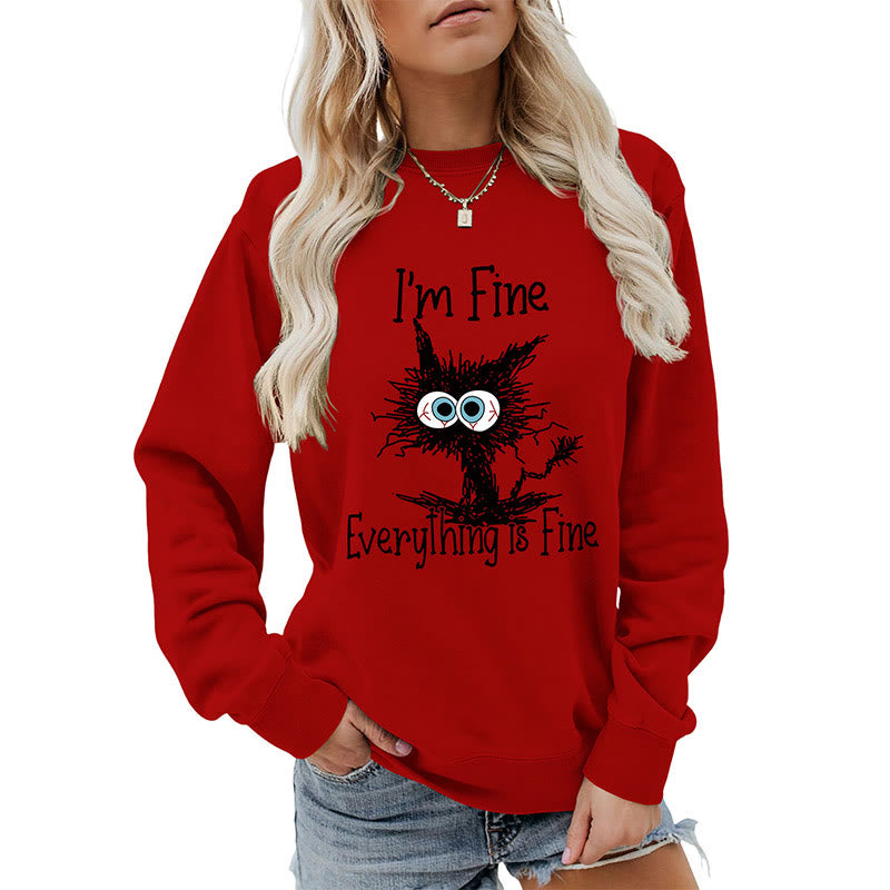 Plus Size Angry Cat Sweatshirt - image 18