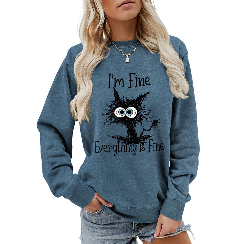 Plus Size Angry Cat Sweatshirt - image 17